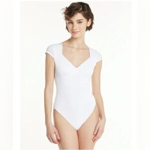 White V-Neck Bodysuit